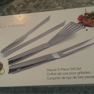 BBQ Tools Swissmar Swissentials Deluxe 3pc Grill Set Stainless Steel NEW Gift